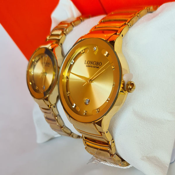 Longbo Original Couple Watches Gold Color Rado Style