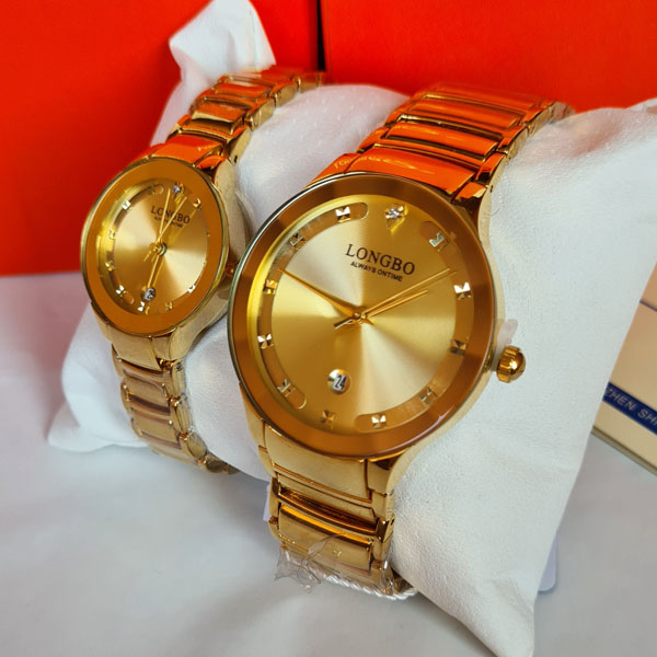 Longbo Original Couple Watches Gold Color Rado Style