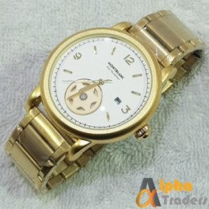 MontBlanc AM:4080 Watch With Date Rose Gold Color