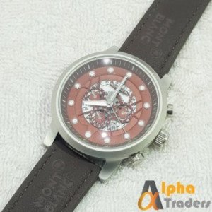 MontBlanc 0814B With Date Leather Strap