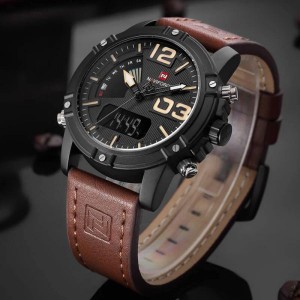 Naviforce NF9095 Leather Strap Watch