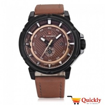 NAVIFORCE NF9083M leather man watch