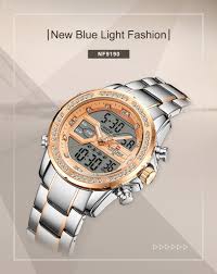 Naviforce NF9190 Chain Strap Silver & Gold Color  Watch