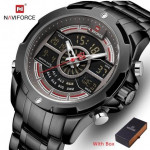 Naviforce NF-9170M Chain Strap Black Color Watch