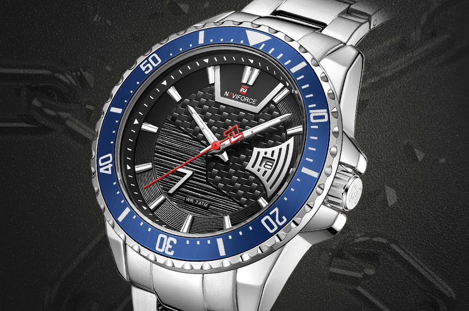 Naviforce NF9191 Chain Strap Blu & Black Color  Watch