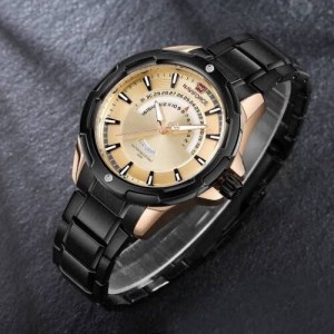 Naviforce NF-9121 Chain Strap Gold & Black Color Watch