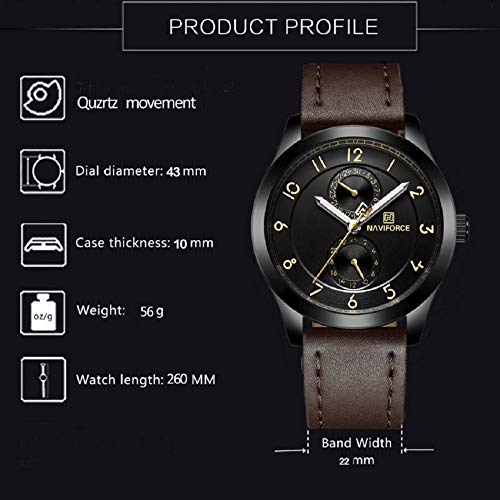 NAVIFORCE NF3004M leather Men watch