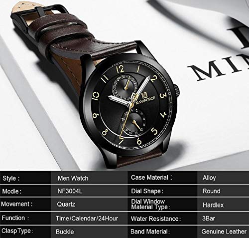 NAVIFORCE NF3004M leather Men watch