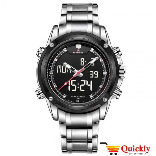 NAVIFORCE NF9050M Men Watch Chain Strap Analog & Digital