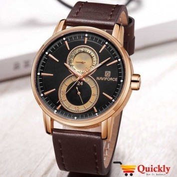 NAVIFORCE NF3005M Chronograph Watch Leather Strap