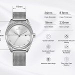 Naviforce NF-5015L Ladies Chain Strap Silver Color Watch