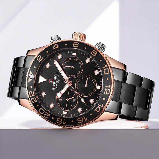 NAVIFORCE NF9147M Chronograph Watch Chain Strap