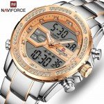Naviforce NF9190 Chain Strap Silver & Gold Color  Watch