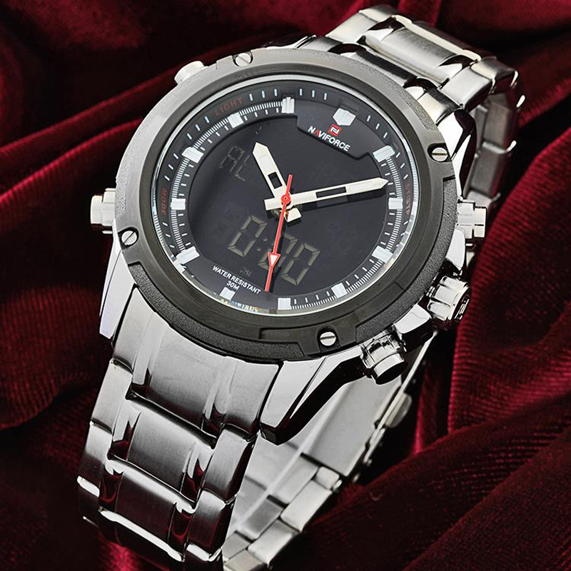 NAVIFORCE NF9050M Watch Chain Strap Analog & Digital