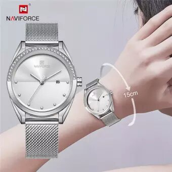 Naviforce NF-5015L Ladies Chain Strap Silver Color Watch