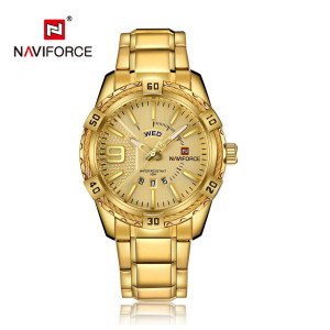 Naviforce NF-9117M Chain Strap Golden Color Watch
