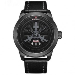 NAVIFORCE NF9156M Watch Leather Strap With Day & Date