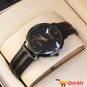 Omax SC 7491 Is Men Leather Analog Watch With Black Band