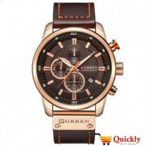 Curren M8187 Brown Leather Strap