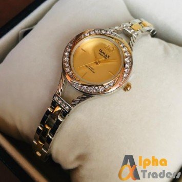 Omax Jes 920 Gold Color Ladies Watch Online