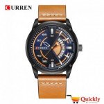 Curren M8298 Watch Leather Strap With Date