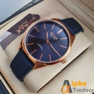 Omax PR0013 Blue Gold Color Watch Stainless Steel