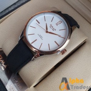 Omax PR0007 White Gold Color Watch Stainless Steel
