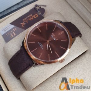 Omax PR0013 Brown Gold Color Watch Stainless Steel