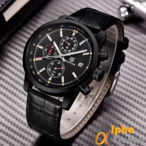 Benyar BY-5102M Chronograph Watch Leather Strap