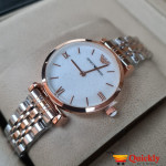 Emporio Armani AR-1840 Ladies Watch Stylish White & Gold