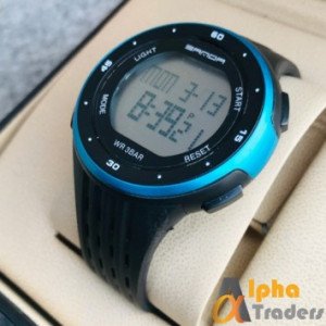 Sanda 338 Men Rubber Watch Online With Black Rubber Band