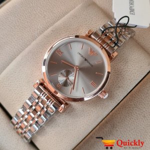 Emporio Armani AR-1840 Ladies Watch Grey & Gold