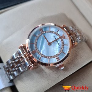 Emporio Armani AR-1840 Ladies Watch Sky Blue & Gold