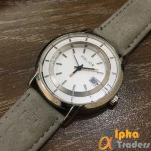 Police 9009B Watch Leather Strap With Date