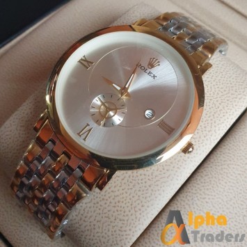ROLEX 3479 Men Silver & Gold Color Watch