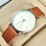 Tomi T082 White Dial Leather Strap Watch