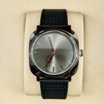 Tomi T084 Men Leather Watch Black Dial