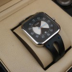 Tomi T094 Men Leather Watch With Black Leather and White and Black Dial