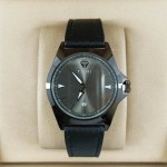 Tomi T041 Men Leather Strap Watch Black Dial With Date