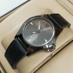 Tomi T041 Men Leather Strap Watch Black Dial With Date