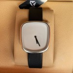 Tomi T077 Men Leather Strap Watch Silver & White Dial