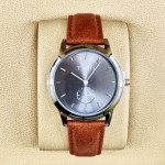 Tomi T088 Leather Strap Watch Blue & Silver Dial
