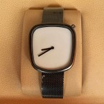 Tomi T077 Men Chaffer Chain Strap Watch Black & White Dial