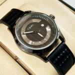 Tomi T099 Black Dial Leather Strap Watch