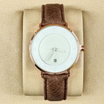 Tomi T085 White Dial Leather Strap Watch