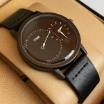 Tomi T087 Men Leather Watch With Black Strip Leather