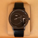 Tomi T087 Men Leather Watch With Black Strip Leather