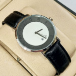 Tomi T085 Black & White Dial Leather Strap Watch