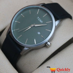 Tomi T071 Men Leather Watch  With Green Beautiful Dial