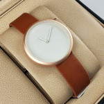 Tomi T078 Men White Dial Leather Strap Watch